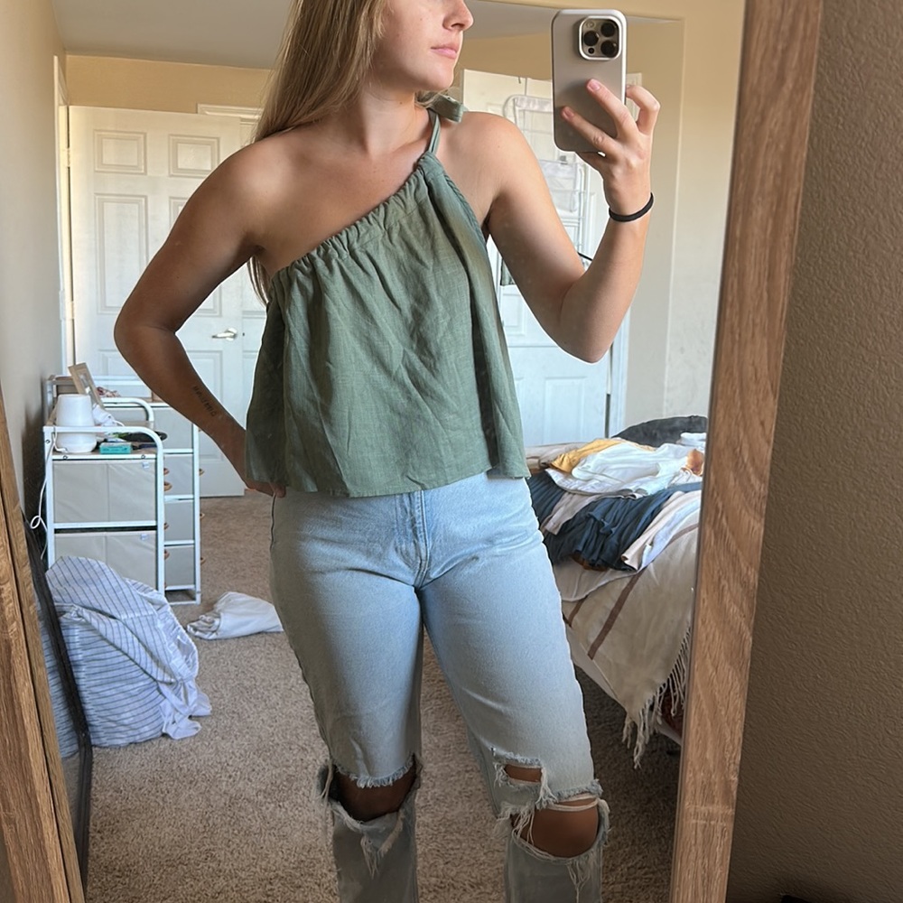 One shoulder tank top